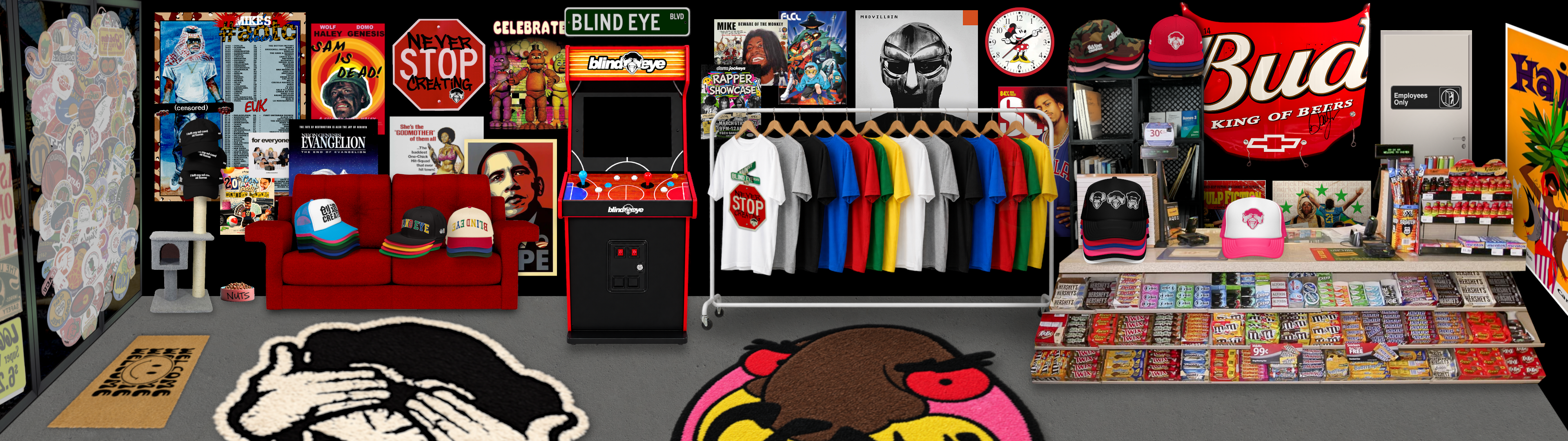 Inside the Blind Eye store